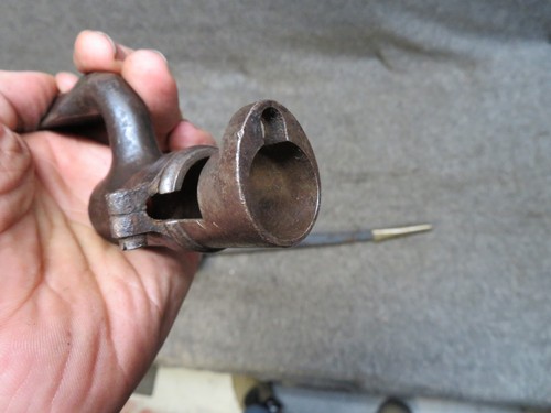 CIVIL WAR ERA BRITISH PATTERN 1853 ENFIELD SOCKET BAYO W/ SCABBARD & FROG - Picture 7 of 12