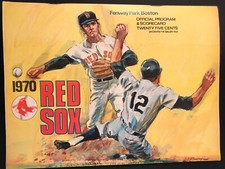 1970 Boston Red Sox Program Ex Tony Conigliaro Feature/ Yastrzemski⚾️ 1970 Boston Red Sox Program Ex Tony Conigliaro Feature/ Yastrzemski⚾️