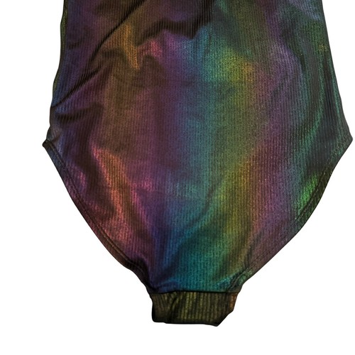 JUSTICE SPORT ASYM SHINE SWIMSUIT BLACK SIZE XL (16/18). NWT - Picture 11 of 12