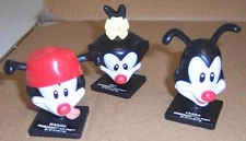 3 dif 1995 TOPPS Animaniacs Candy Heads. Very Rare Vintage Find. New Old Stock.