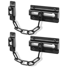 Door Chain Lock 2 Pack Security Lock for Inside Door Black