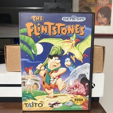 The Flintstones (Sega Genesis) RARE Authentic CIB Complete Game GREAT CONDITION