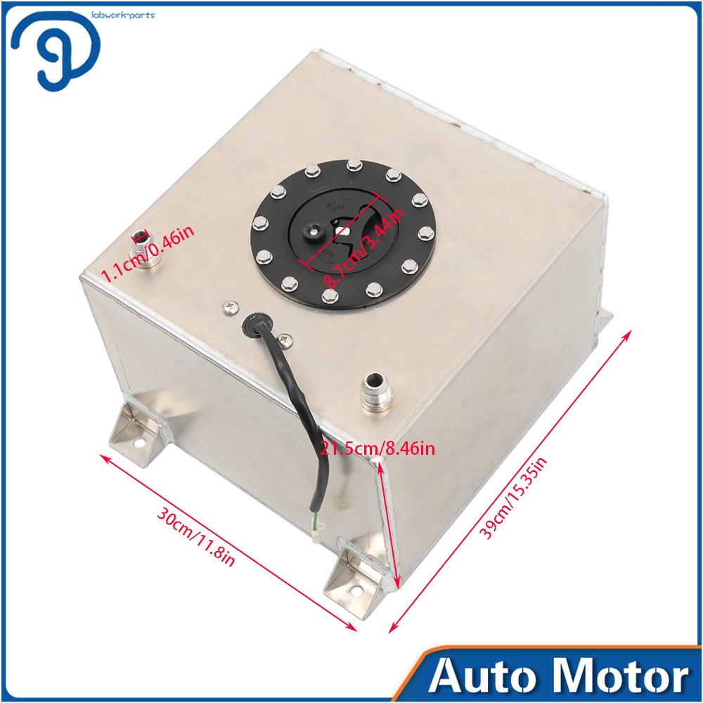 Racing/street Fuel Cell Gas Tank 5 Gallon +level Sender Drift/polished Aluminum