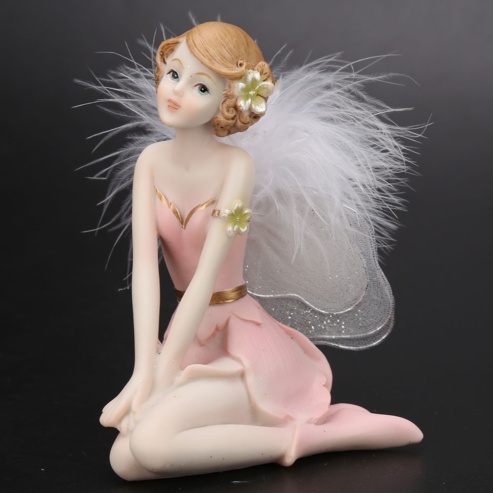 European Angel Model Ornament HandMade Resin Figurines Craft Gift Home Decoratio