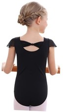 Girls Leotard for Ballet Dance Gymnastics Toddler Kids Outfits 4-6 Years Black