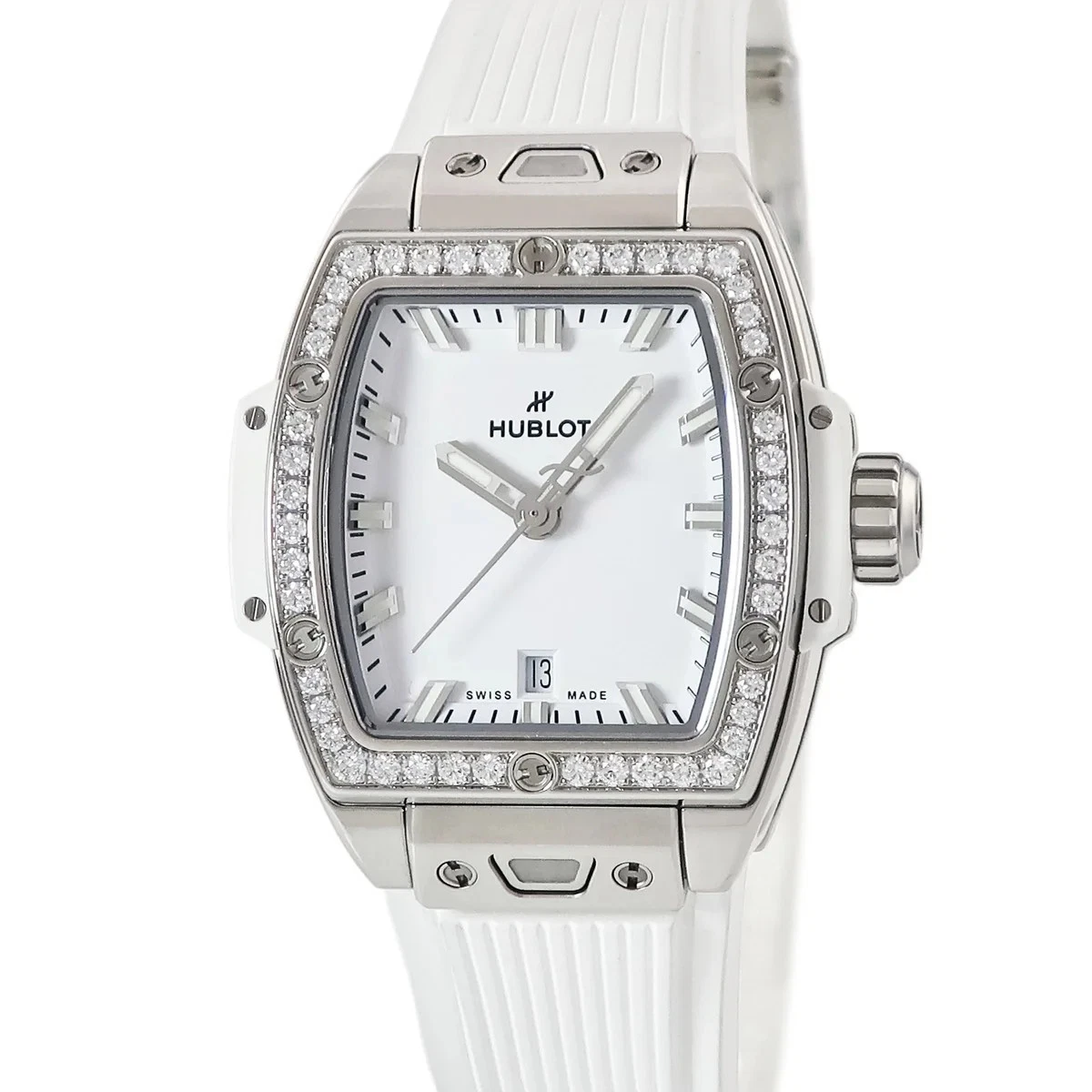 Hublot — Hublot Big Bang 682.SE.2010.RW.1204 Stainless Steel Rubber Diamond 32mm #HDW214