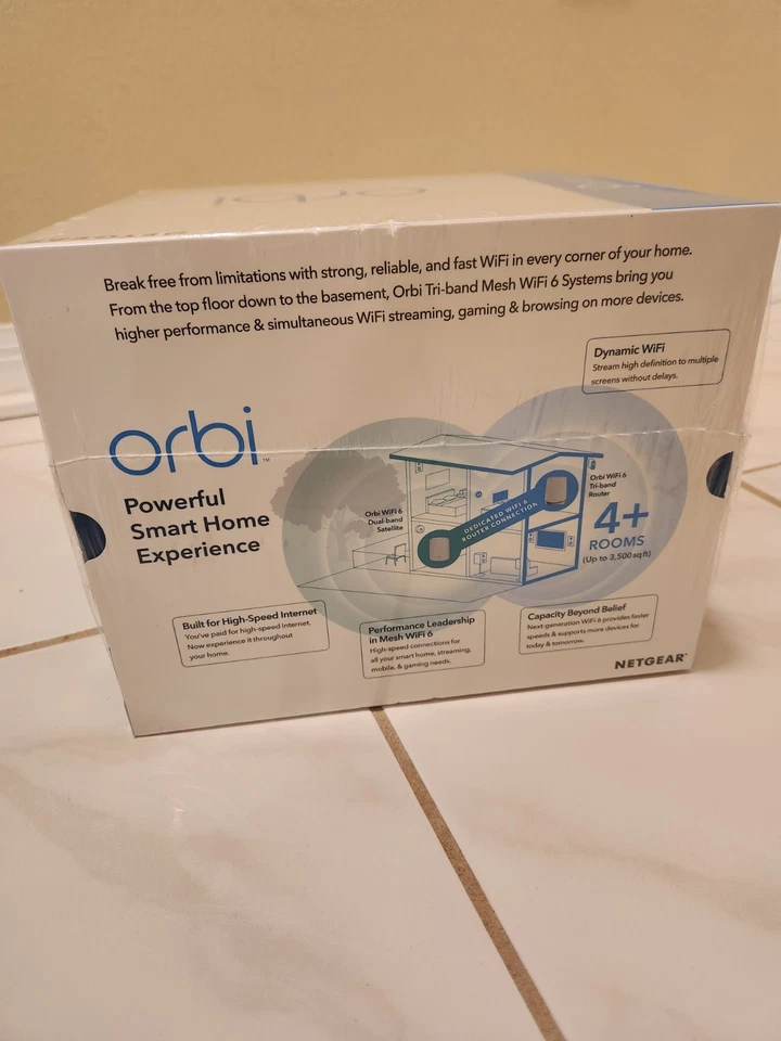 Netgear Orbi AX3000 Rbk652 Tri-Band Mesh Wi-Fi 6 System 4+ Rooms Up to 3,500 Sq - Image 2 of 3