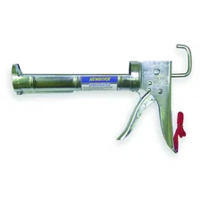 Newborn 307 Caulk Gun, 10 Oz Container Size, Steel, 6:01, Half Barrel Frame