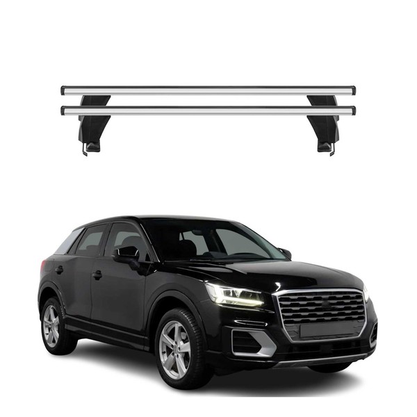 Menabo DachträGer GrundtäGer FüR Audi Q2 2017-2026 50Kg Aluminium Silber 2 Tlg-image