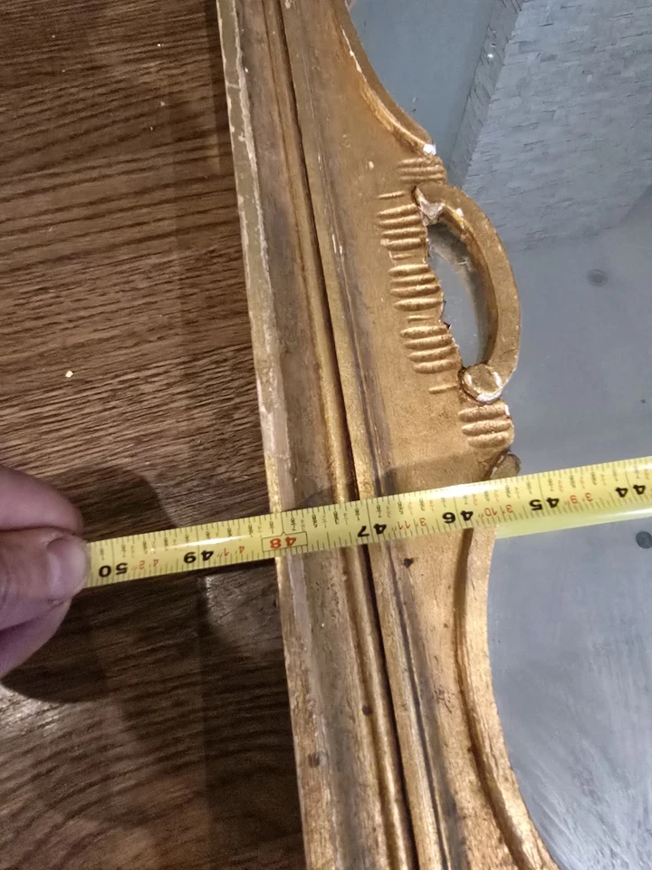 АНТИКВАРНОЕ ПОЗОЛОЧЕННОЕ ДЕРЕВЯННОЕ ЗЕРКАЛО В СТИЛЕ РОКОКО - Изображение 2 из 4