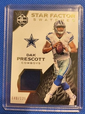 2016 Panini Limited - Star Factor Swatches Dak Prescott #37 /125 (MEM, RC)