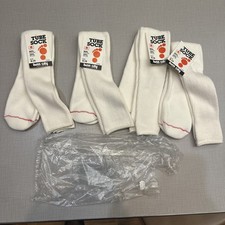 LOT OF 4 Vtg. Twin City Men s Mid-Calf Tube Socks White Size 9-14 Cotton Blend