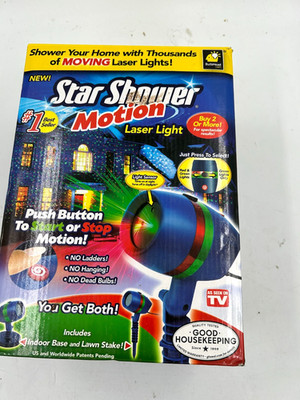 STAR SHOWER Motion Laser Light BulbHead Indoor Outdoor Laser Light Star Show 