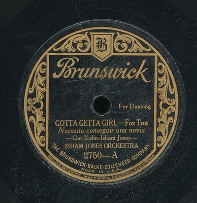 78tk-dance-BRUNSWICK 2750-Isham Jones O.-(Gotta Getta girl/My best girl)