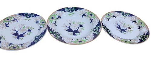 Royal Doulton Matsumai Plates x 2 Serving Bowl x 1 White Green Blue Floral