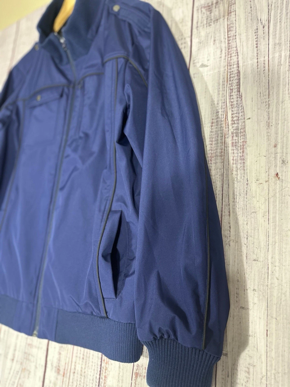 Baubax Jacket Size XXL Blue Full Zip Stand Collar Lightweight Casual Travel - product detail image 13
