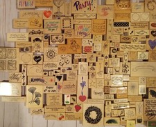 HUGE Rubber Stamps LOT of Rubber Stamps 156 Rubber Stamps