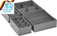 Amazon Basics Schubladen-Organizer FüR UnterwäSche, 4 StüCk, Grau