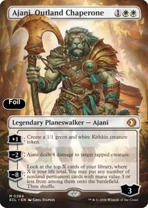 Ajani, Outland Chaperone (Borderless) Foil Lorwyn Eclipsed #284