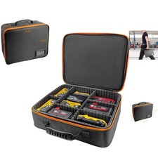 Extra Large Waterproof Tool Battery Carrying Case for 8 Batteries  Accessories