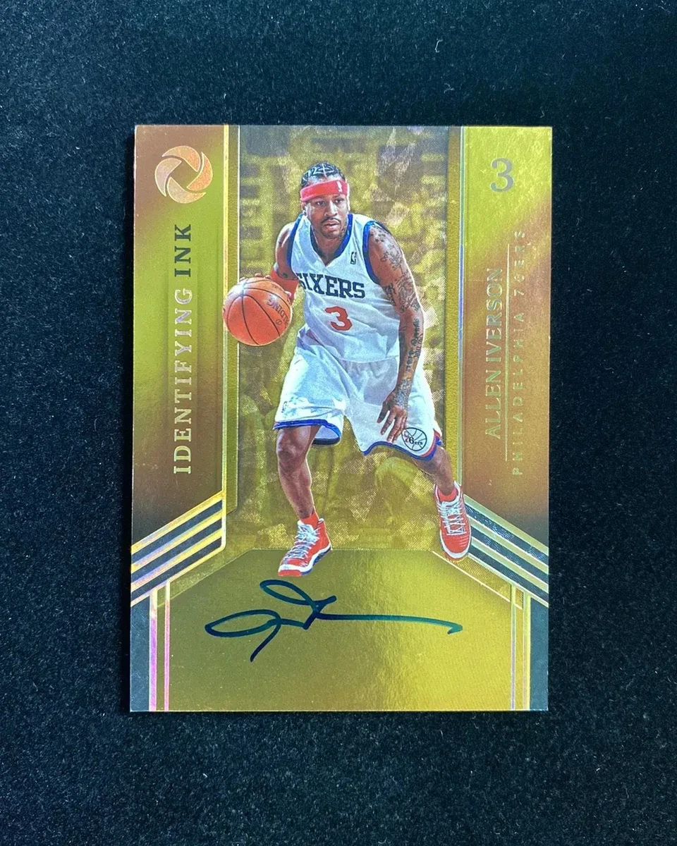 Panini Allen Iverson Basketball Autographed Sports Trading Cards