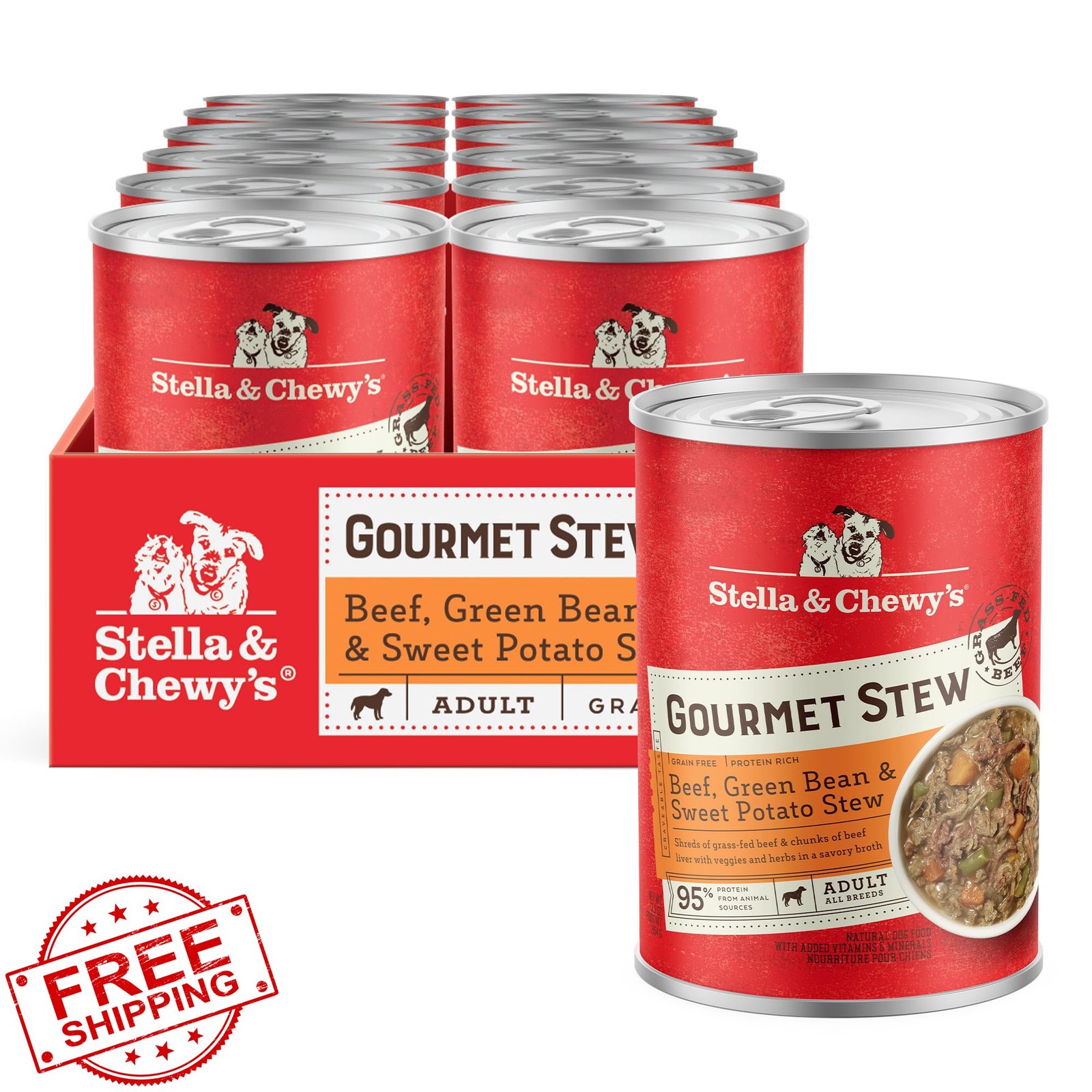 Stella and Chewy's Beef Stew 12.5oz Case of 12 Dog Food