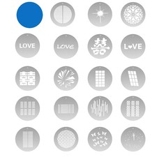 WELLMAKING G-30 19pcs Gobos for Snoot, Projection Spotlight Mount with Blue C...