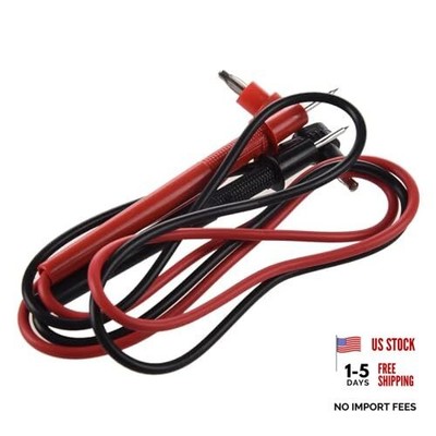 1 Pair Red and Black 4mm Banana Plug Multimeters Meter Probe Lead 26''