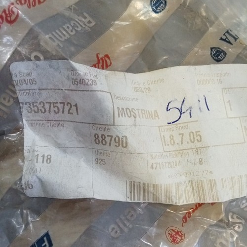 Mostrina Griglia Copertura Altoparlante Anteriore Destro Fiat Punto 188 Nuova - Foto 6 di 6