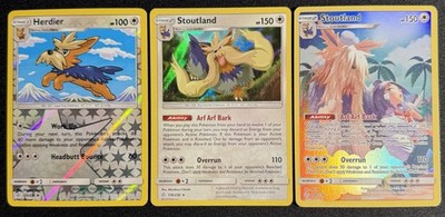 Pokémon Cosmic Eclipse Stoutland 248/236 Secret 176/236 Herdier 175 Lillipup 174