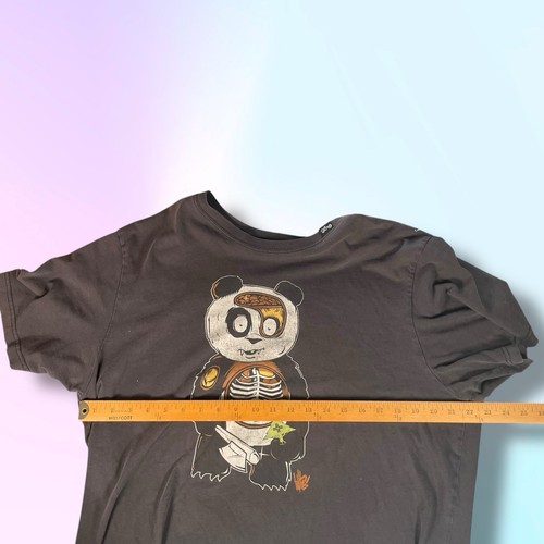 Camiseta LRG Lifted Research Group Skeleton Panda Negra Doble Cara Talla XL - Imagen 10 de 10