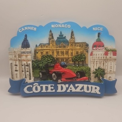 Monaco Grand Prix Wandbild aus Gips fertig zum Aufhängen aus der französischen Rivera