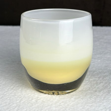 NEW! Glassybaby #0355 Angel Yellow Cream Whit...