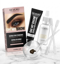 Revers Cosmetics OH! MY BROW Eyebrow Henna Tint Kit 1.0 BLACK w/ Argan oil
