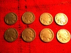 Lot of 8 Buffalo Nickels With Dates Worn Off Entry Level Coins