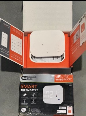 Hubspace Wi-Fi & Bluetooth Enabled Smart Thermostat Schedules White #HTSA15CWB