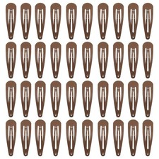 40 Counts Colorful Metal Snap Hair Clips 2 Inch Barrettes for Women Accessori...