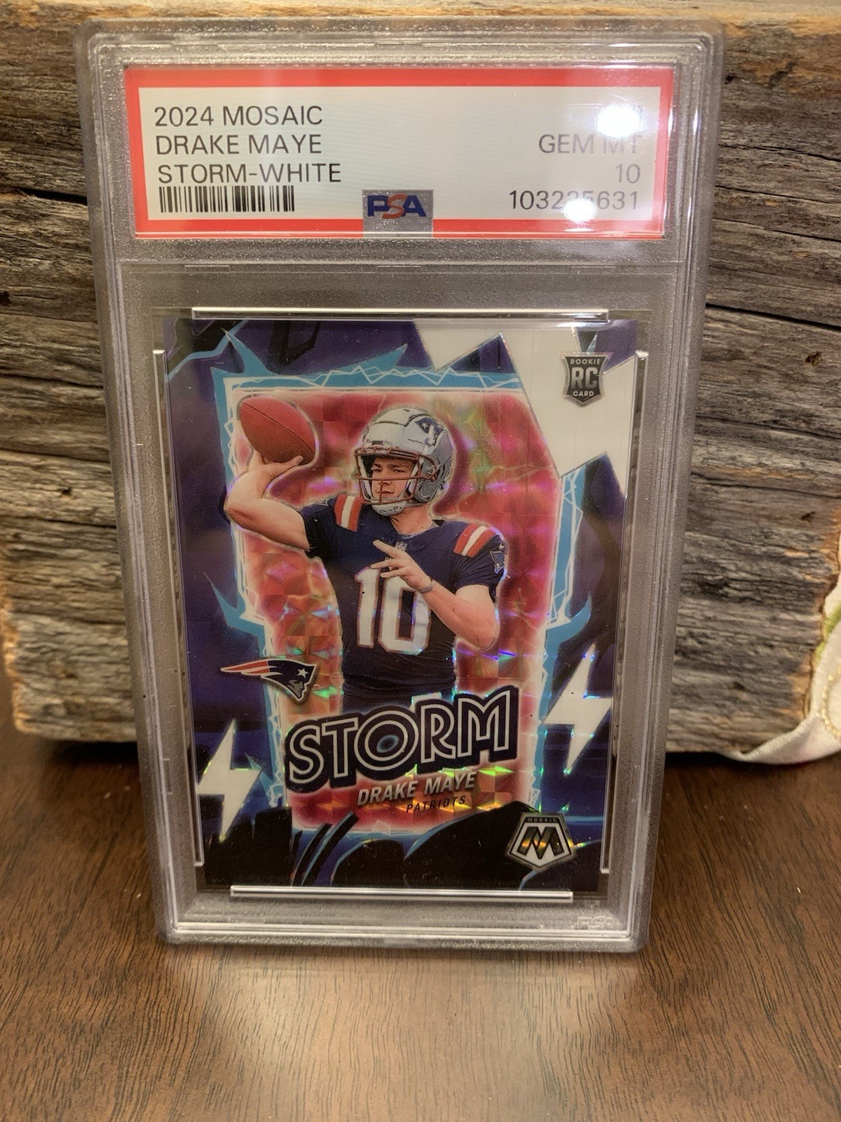 Drake Maye Panini Mosaic Storm #3 White