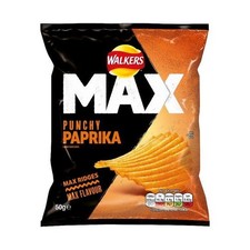 Walkers Max Punchy Paprika Grab Bag Crisps 24 x 50g Bags