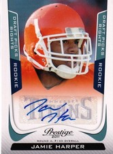 2011 Prestige Jamie Harper Draft Picks Rights Autographs /199 Patriots