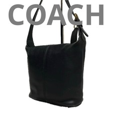 Vintage Coach Bucket Shoulder Bag 4148 Glove Tanned Leather Black Made in USA