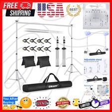 Backdrop Stand 10x7ftWxH Photo Studio Adjustable Background Stand Support kit...