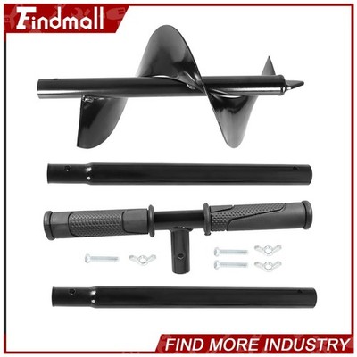 Findmall For Planting Auger Drill Bit T Shaped Auger Spiral Drill Tool 5.9''×33''