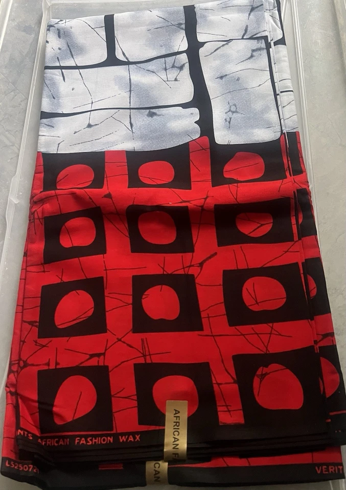 Atractivo estampado de cera africana de Ankara de alta calidad, 100 % algodón, se vende por 6 yardas Foto 2 de 2