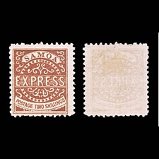 5948 Samoa SG18 2s Braun. F&auml;lschung 1877. Sc # 7 Mi6IIIa Mng Postfrisch C 275