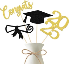 2025 Graduation Centerpiece Sticks,Class of 2025 Table Toppers for Graduation De