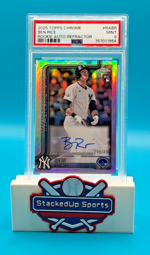 Ben Rice [Refractor] #RA-BR 2025 Topps Chrome Rookie Autograph card
