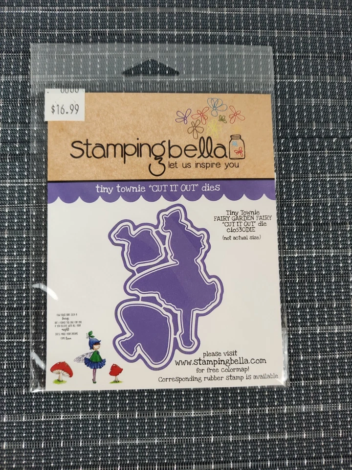 Lote de 2 troqueles estampado Bella Fairy Garden cio530 y Butterfly Girl Bess cio665 Foto 3 de 4