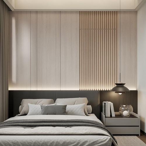Yutianli 12-Pack Slat Wall Panel 3D Wpc Grille For Walls Oak Textured Wood - Picture 3 of 6