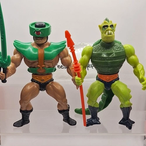 Vtg TRI-KLOPS & WHIPLASH Motu Masters Of The Universe He-Man Figure 11-5